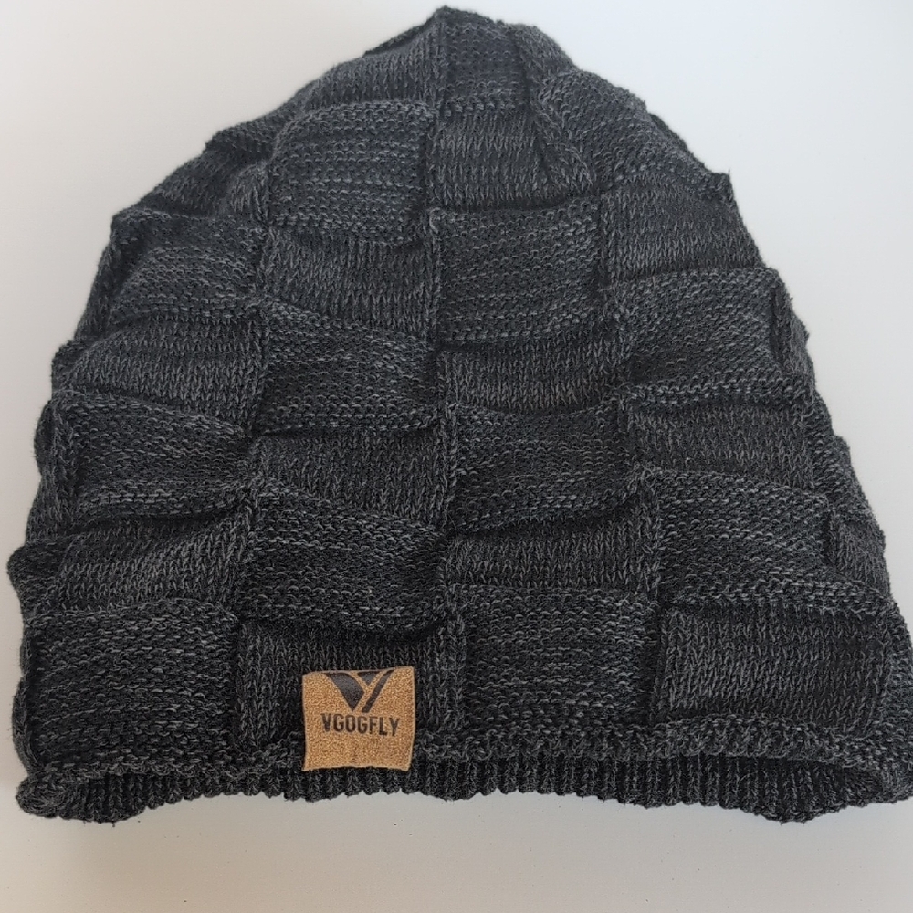 Black Knit Beanie Hat
